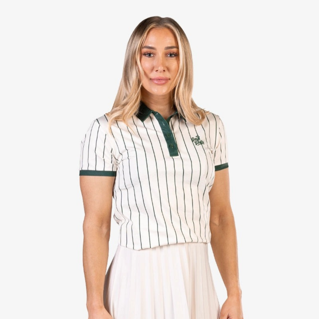 GOLF GODS - GOLF GODS Women's Bullpen Green Cool Tech Performance Golf Polo - The Agora Bangkok